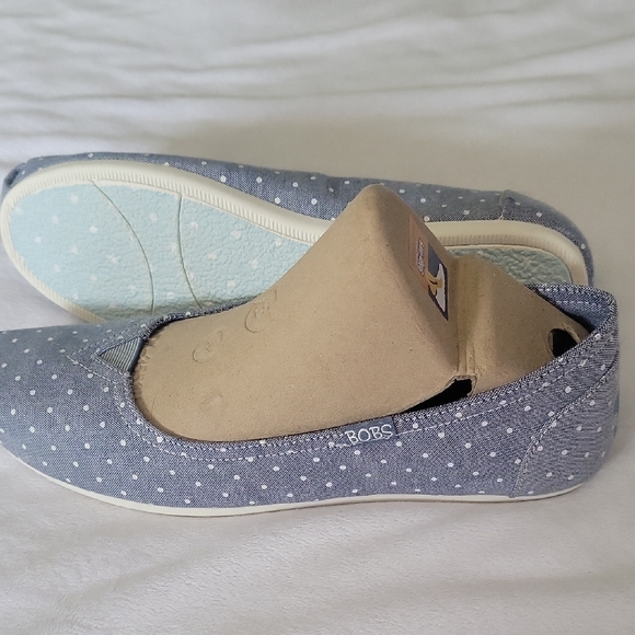 BOBS from Skechers Shoes - BOBS from Skechers Blue Polka Dot Flats